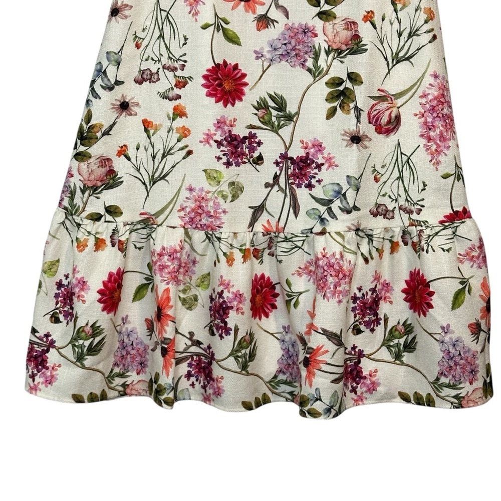 Eliza J Ivory Floral Print Mini Dress. Sz: 10 - Picture 5 of 9